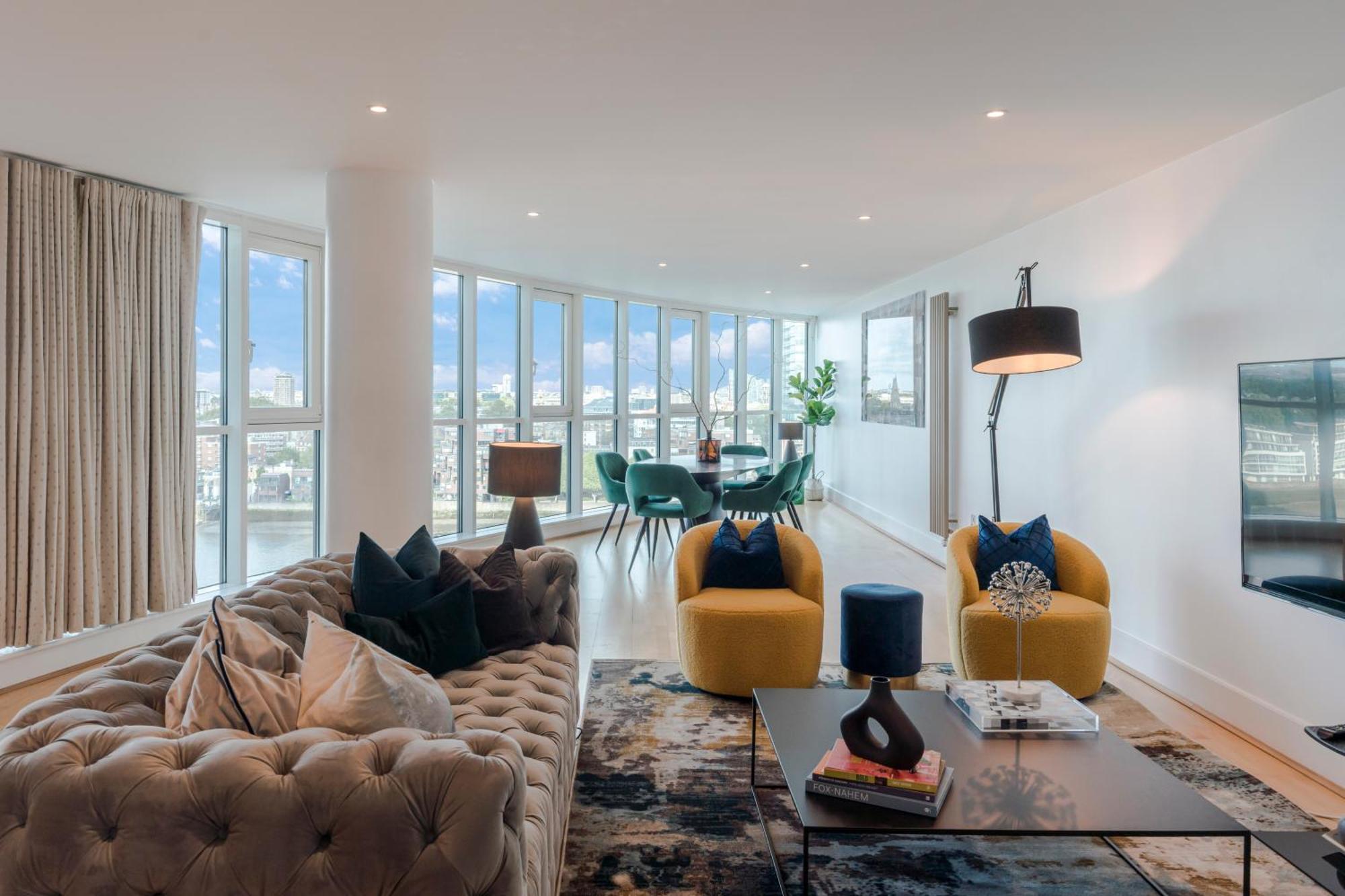 Best Thames View In Town! Large Luxxe Nomad Design Family Home London Rom bilde